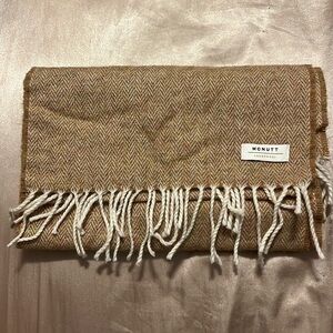 McNutt Oatmeal Herringbone Lambswool Scarf